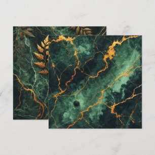 Printable Autumnal Marble Green Forest Scrapbook Einladung