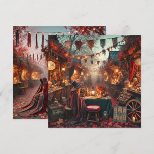 Printable Autumnal Whimsigoth Market Scrapbook Einladung