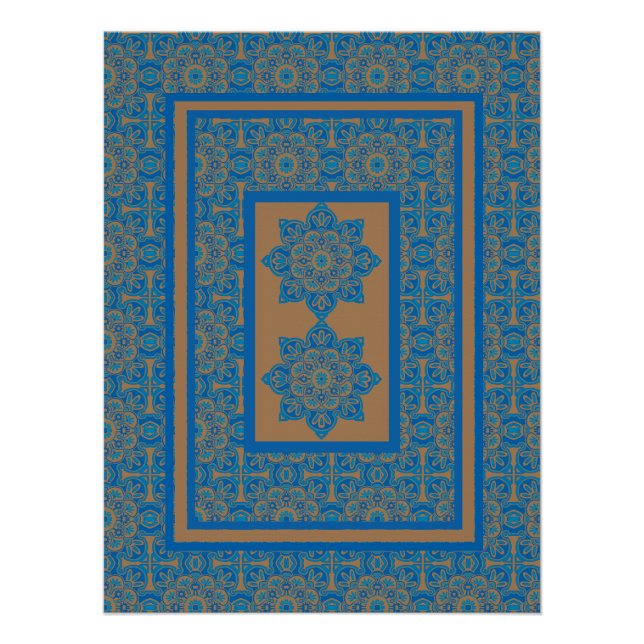 Printable Blue and Copper Poster (Vorderseite)
