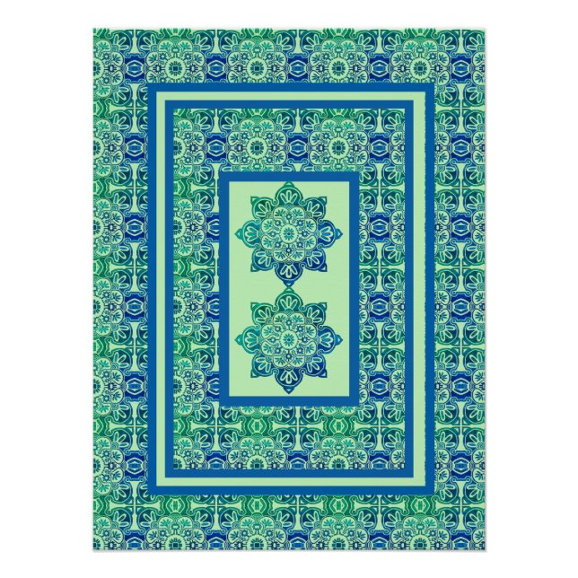 Printable Blue and Green Poster (Vorderseite)