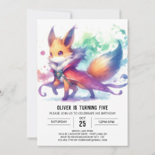 Printable Bohemisch Fox Birthday Einladung