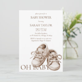 Printable Boho Hinterns Baby Showvorlage Einladung