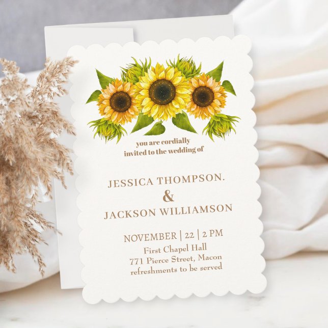 Printable Custom Wedding Card, sunflower  Einladung (Von Creator hochgeladen)