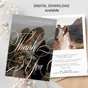 Printable Digital Foto Hochzeit danke Ihnen Karte