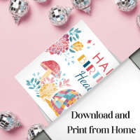 Printable Disco Garden Party Happy Birthday Zeiche