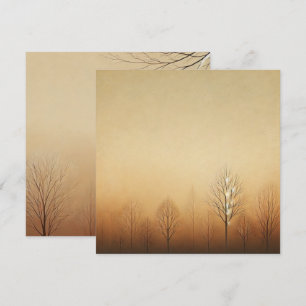 Printable Earthy Brown Autumnal Ombre Scrapbook Einladung
