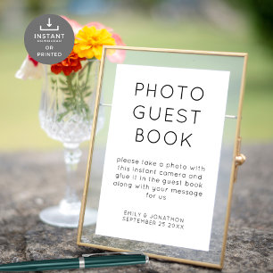 Printable Foto Guest Book Wedding Sign Poster