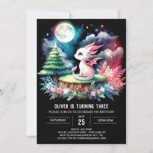 Printable Fun Dragon Birthday Einladung