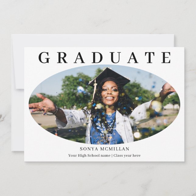 Printable Graduate Photo Modern Graduation Ankündigung (Vorderseite)