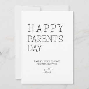 Printable Happy Parent's Day Card Feiertagskarte
