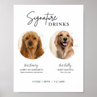 Printable Hunde Signature Drinks Hochzeitszeichen 