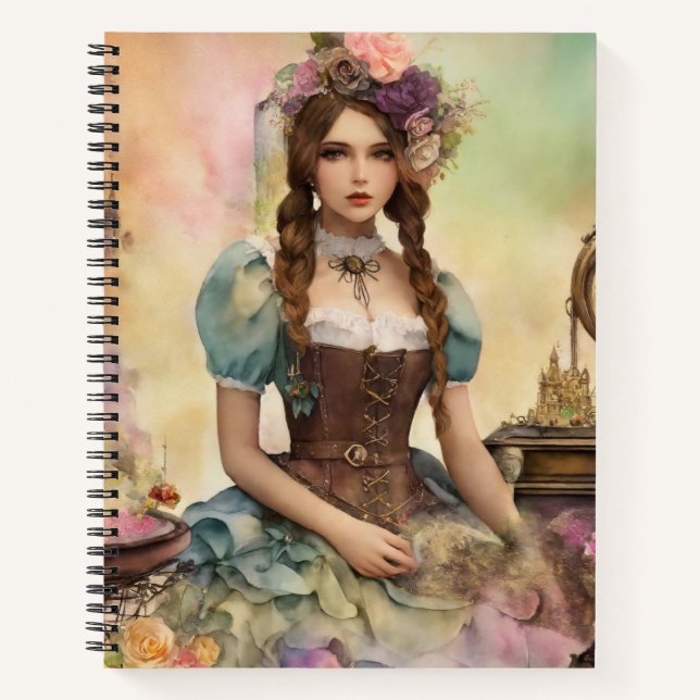 Printable Junk Journal Naturel Frau Notizbuch (Vorderseite)