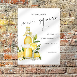 Printable Main Squeeze Lemon Welcome Brautparty Poster