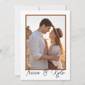 Printable minimalist four-photo wedding einladung