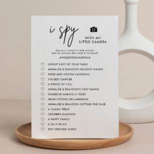 Printable Minimalistisch I Spy Wedding Foto Hunt G Programm