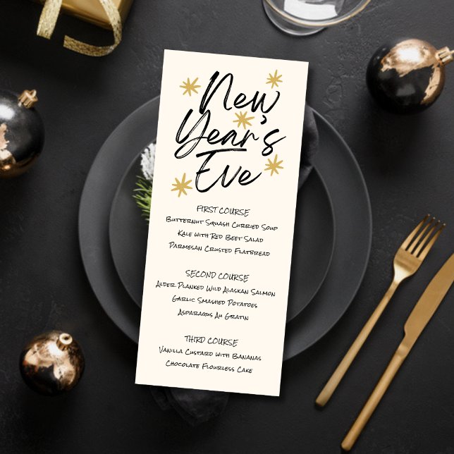 Printable New Years Eve Menu Einladung (Von Creator hochgeladen)