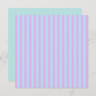 Printable Pastel Rainbow Stripes & Polka Dots Einladung