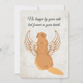 Printable Pet Condolence Card mit Hunden mit Flüge Einladung