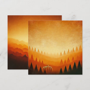 Printable Pumpkin Harvest Autumnal Ombre Scrapbook Einladung