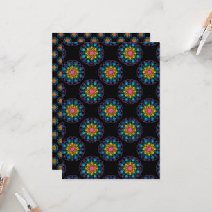 Printable Rainbow Mandala Dots Scrapbook Paper Einladung