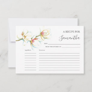 Printable Recicards Wasserfarbene Blume Einladung