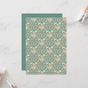 Printable Retro Cheerleader Floral Mandala Scallop Einladung