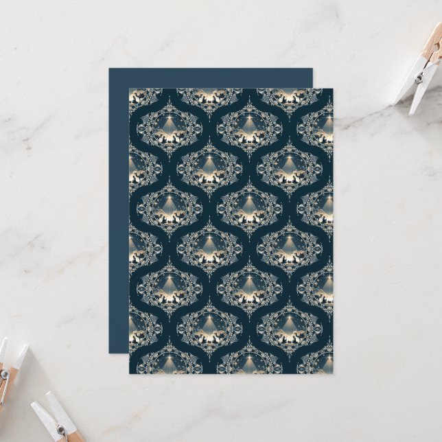 Printable Star von Wonder Mandala Mitte Jahrhunder Einladung (Vorderseite/Rückseite Beispiel)