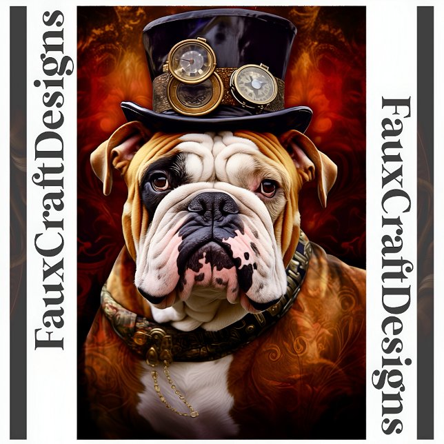 Printable Steampunk Regal British Bulldog 11 Poster (Von Creator hochgeladen)