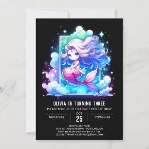 Printable Sweet Mermaid Birthday Einladung