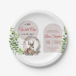 Printable Sweet Woodland Baby Dusche Teller