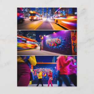 Printable Toronto Canada Travel Art Vintag Postkarte