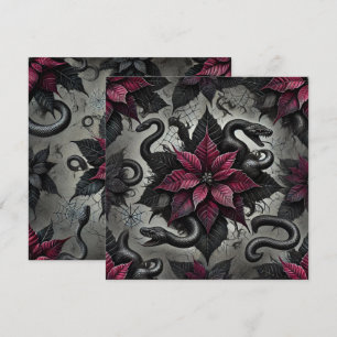 Printable venomous Poinsettia Blooms Scrapbook Einladung