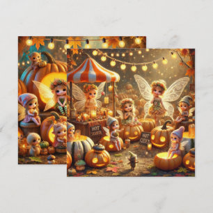 Printable Whimsical Herbst Fairy Market Scrapbook Einladung