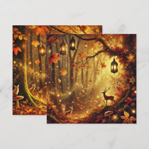 Printable Whimsischer Herbst Golden Forest Scrapbo Einladung
