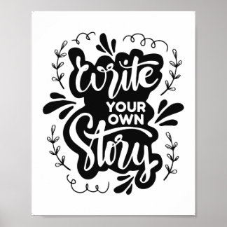 Printable Write your own Story, Creative Zuhause D Poster