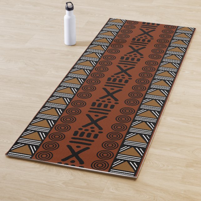 Printed African Bogolan Designer Yoga Matt Yogamatte (Beispiel)