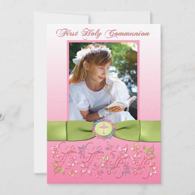 PRINTED RIBBON Heilige Kommune Foto Vielen Dank Dankeskarte (Vorderseite)