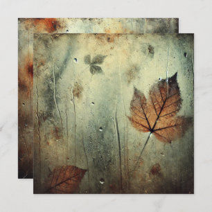 Printfähiges grungy Autumnal Window Scrapbook Pape Einladung