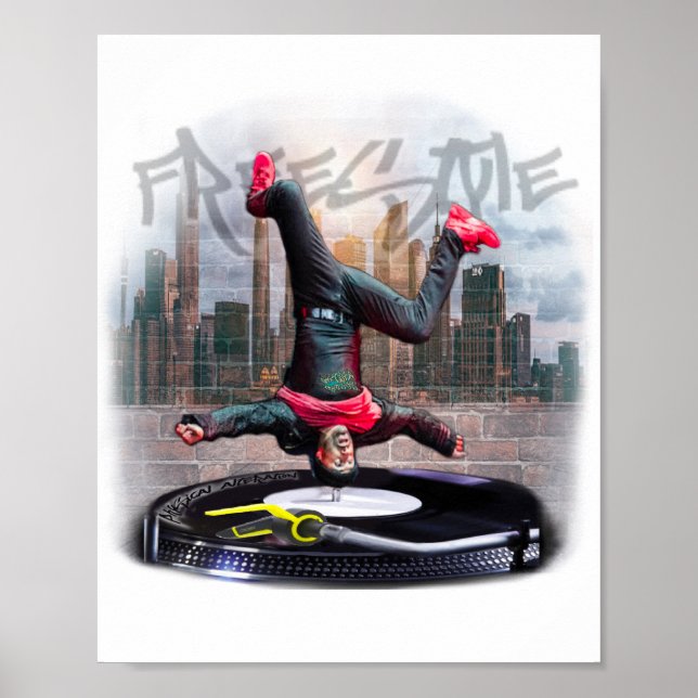 Printfreier Breakdancer Poster (Vorne)