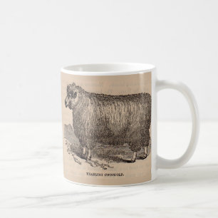 Printjarling Cotswold Schafe aus dem 19. Jahrhunde Kaffeetasse