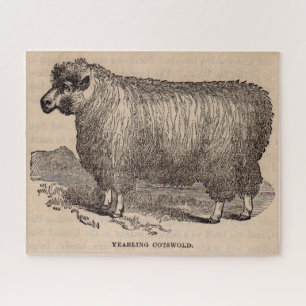 Printjarling Cotswold Schafe aus dem 19. Jahrhunde Puzzle