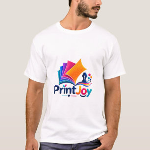 PrintJoy Farbige Drucklogo T-Shirt