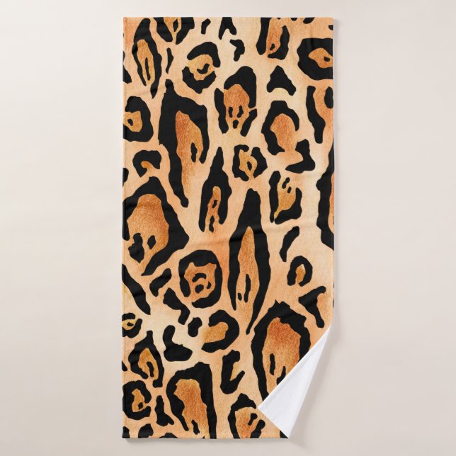 Printmuster der Watercolor-Cheetah Badehandtuch (Badehandtuch)