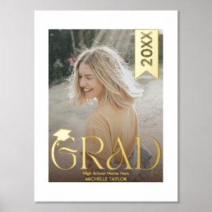 Prints für moderne Hut-Foto-Schulabgänger Foliendrucke