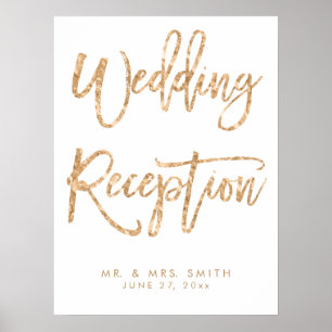 Printwerbung für Gold und Weiße Hochzeiten Poster