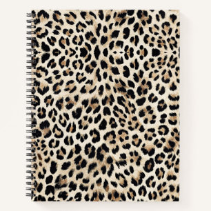 Printwerbung für goldenes Leopard-Skin Notizbuch