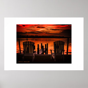 Printwerbung "River Sunset" Poster