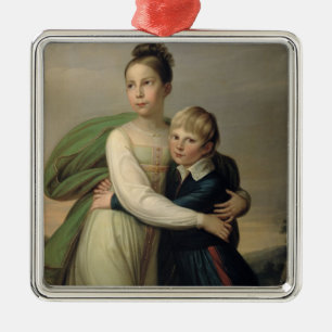 Prinz Albrecht und Prinzessin Louise, c.1817 Silbernes Ornament