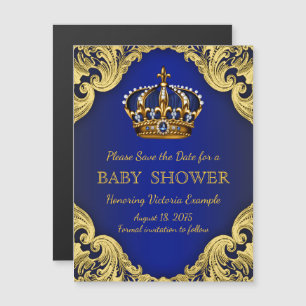 Prinz Baby Shower Save the Date Postkartenmagnete Magneteinladung