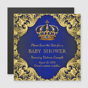 Prinz Baby Shower Save the Date Postkartenmagnete Magneteinladung